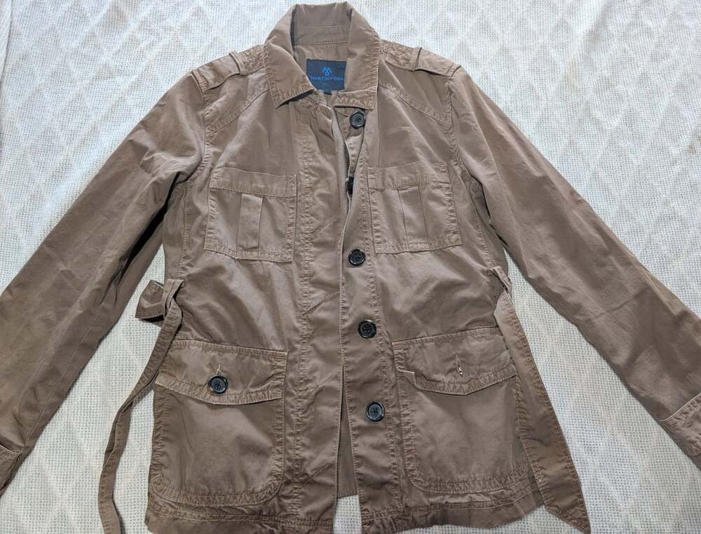 Martin + Osa Summer 2010 Safari Utility Jacket Belted Brown Cotton Field Coat